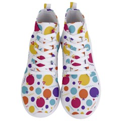 Background Polka Dot Men s Lightweight High Top Sneakers by HermanTelo