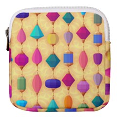 Colorful Background Stones Jewels Mini Square Pouch