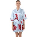 Fish Red Sea Water Swimming Quarter Sleeve Kimono Robe View1