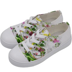 Flowers Floral Kids  Low Top Canvas Sneakers by HermanTelo