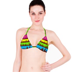 Illustration Abstract Graphic Rainbow Bikini Top