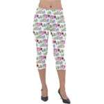 Holidays Happy Easter Lightweight Velour Capri Leggings 