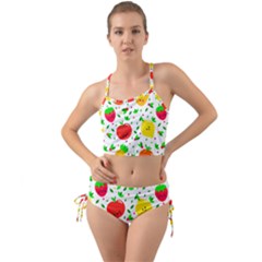 Pattern Fruits Orange Green Mini Tank Bikini Set