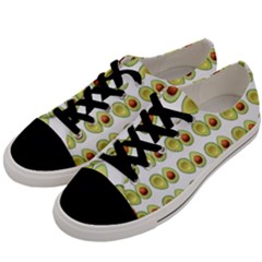 Pattern Avocado Green Fruit Men s Low Top Canvas Sneakers by HermanTelo