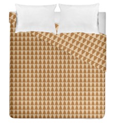 Pattern Gingerbread Brown Tree Duvet Cover Double Side (queen Size) by HermanTelo