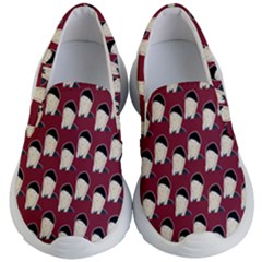 Beanie Boy Pattern Red Kids  Lightweight Slip Ons by snowwhitegirl