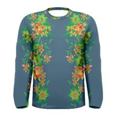 Many Garlands - Floral Design Men s Long Sleeve Tee by WensdaiAmbrose