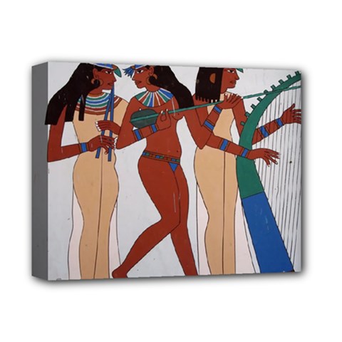 Egypt Fresco Mural Decoration Deluxe Canvas 14  X 11  (stretched) by Sapixe