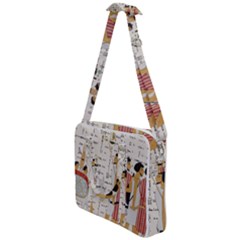 Egyptian Design Men Worker Slaves Cross Body Office Bag by Sapixe