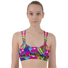 Pattern Leaf Polka Rainbow Line Them Up Sports Bra by HermanTelo