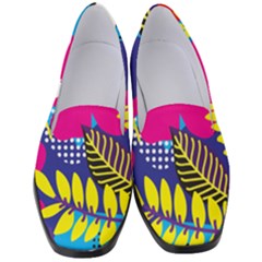 Pattern Leaf Polka Rainbow Women s Classic Loafer Heels by HermanTelo