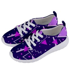 Purple Blue Geometric Pattern Women s Lightweight Sports Shoes by HermanTelo
