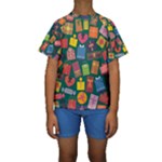 Presents Gifts Background Colorful Kids  Short Sleeve Swimwear