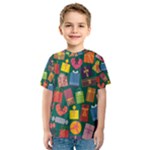 Presents Gifts Background Colorful Kids  Sport Mesh Tee