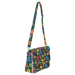 Presents Gifts Background Colorful Shoulder Bag with Back Zipper