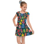 Presents Gifts Background Colorful Kids  Cap Sleeve Dress