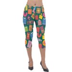 Presents Gifts Background Colorful Lightweight Velour Capri Leggings 