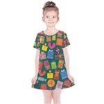 Presents Gifts Background Colorful Kids  Simple Cotton Dress