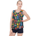 Presents Gifts Background Colorful Bubble Hem Chiffon Tank Top