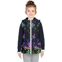 Snowflakes Kids  Hooded Puffer Vest