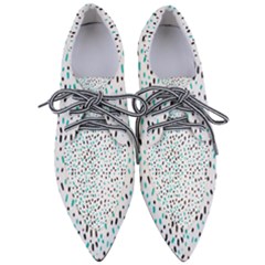 Seamless Texture Fill Polka Dots Pointed Oxford Shoes
