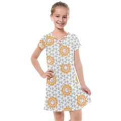 Stamping Pattern Yellow Kids  Cross Web Dress by HermanTelo