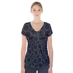 Thorns Have Roses Short Sleeve Front Detail Top