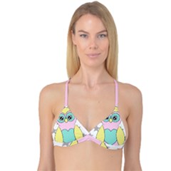 Sowa Child Owls Animals Reversible Tri Bikini Top by Sapixe