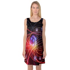 Physics Quantum Physics Particles Sleeveless Satin Nightdress by Sapixe