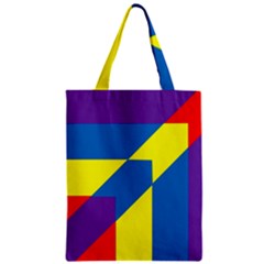Colorful Red Yellow Blue Purple Zipper Classic Tote Bag by Sapixe