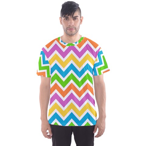 Chevron Pattern Design Texture Men s Sports Mesh Tee by Sapixe