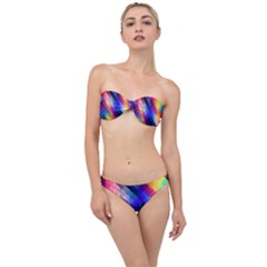 Abstract Background Colorful Pattern Classic Bandeau Bikini Set by Bajindul