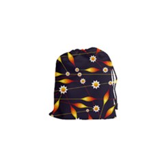 Flower Buds Floral Background Drawstring Pouch (xs) by Bajindul