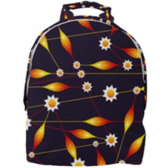 Flower Buds Floral Background Mini Full Print Backpack by Bajindul