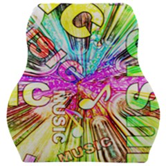 Music Abstract Sound Colorful Car Seat Velour Cushion  by Bajindul