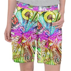 Music Abstract Sound Colorful Pocket Shorts by Bajindul