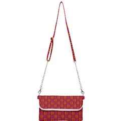 Pattern Red Background Structure Mini Crossbody Handbag by Bajindul