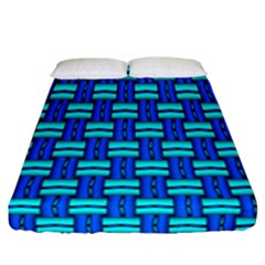 Pattern Graphic Background Image Blue Fitted Sheet (california King Size)