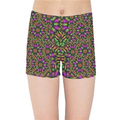 Paradise Flower In The Jungle Kids  Sports Shorts