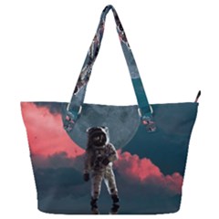 Astronaut Moon Space Planet Full Print Shoulder Bag