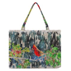 Texture Art Decoration Abstract Bird Nature Zipper Medium Tote Bag by Pakrebo