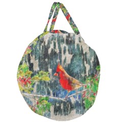 Texture Art Decoration Abstract Bird Nature Giant Round Zipper Tote by Pakrebo