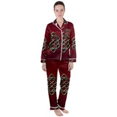 Wonderful Decorative Celtic Knot Satin Long Sleeve Pyjamas Set by FantasyWorld7