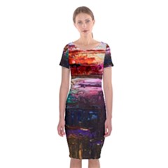 Spring Ring Classic Short Sleeve Midi Dress by arwwearableart