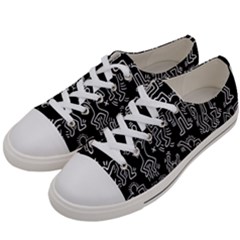 Doodle Pattern Women s Low Top Canvas Sneakers by Valentinaart