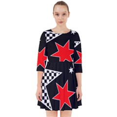 Questioning Anything - Star Design Smock Dress by WensdaiAmbrose
