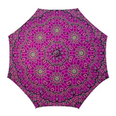 From The Sky Came Flowers In Calm Bohemian Peace Golf Umbrellas by pepitasart