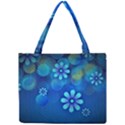 Bokeh Floral Blue Design Mini Tote Bag View1