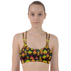 Pattern Non Seamless Objects Pots Line Them Up Sports Bra by Pakrebo