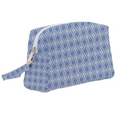 Argyle Light Blue Pattern Wristlet Pouch Bag (large) by BrightVibesDesign
